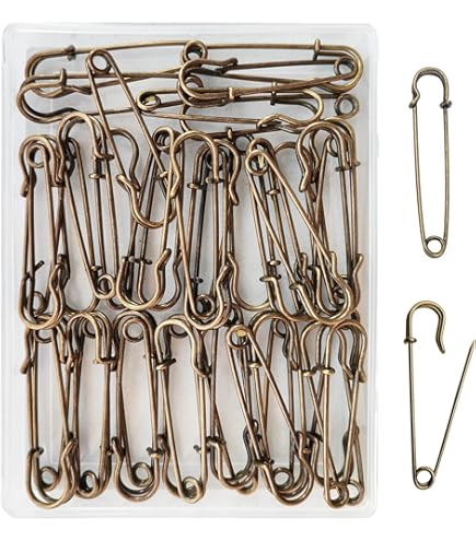 Amazon | DanYun 安全ピン 55mm 30pcs アンティークブロンズ 特大